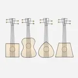 Frederic Weinberg, collection of four guitar sconces