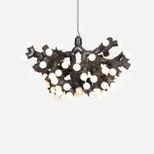 Irving Harper, chandelier, c. 1955, plastic