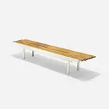 Irving Harper, bench, c. 1955, bamboo, lacquered wood