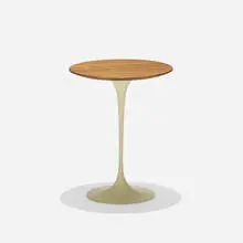 Eero Saarinen, occasional table, model 163W, 1957, walnut, enameled steel