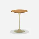 occasional table, model 163W by Eero Saarinen, 1957, walnut, enameled steel, sold Feb 2016