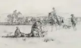 Fred Fellows, Branding on the IX, Charcoal