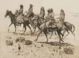 Edward Borein, Navajos, Etching
