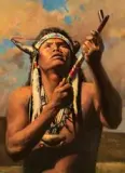 David Mann, Four Winds Medicine, oil on canvas