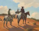 Nicholas Firfires, Three of Anza’s Men, Oil on canvas