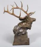 Sherry Sander, Elk Bust, Bronze, cast number 33/35