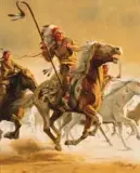 Mort Künstler, Brave Warrior, Oil on board