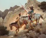 Gary Niblett, Trails of the Badlands, Oil on canvas