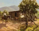 Home Corral by Olaf Wieghorst, Oil on canvas, sold Apr 2017