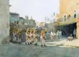 David Halbach, Readying for Soyohim, Watercolor