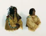 Karl Bodmer, Mehkskeme-Sukahs and Tatsicki-Stomick, Hand colored aquatint