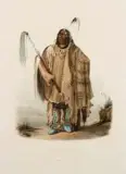 Karl Bodmer, Pehriska-Ruhpa, Hand colored aquatint