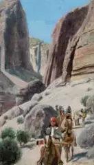 John Hauser, Geronimo and His Gang, Oil on paper