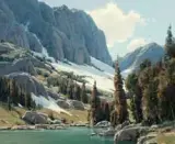 Scott Christensen, Near Deep Lake, Oil on canvas