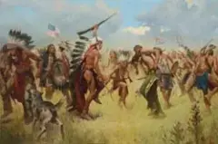 Zs Liang, Victory Dance, Little Bighorn 1876, Oil on canvas
