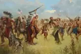 Zs Liang, Victory Dance, Little Bighorn 1876, Oil on canvas