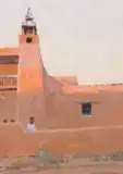 Len Chmiel, Six O’clock Mass, Oil on board