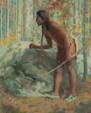 Ei Couse, Indian Archer, Oil on canvas