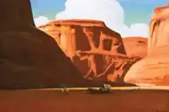 Gerard Curtis Delano, Canyon Exodus, Oil on canvas
