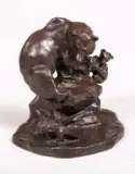 Charles Russell, Oh Mother What Is It, Bronze, Nelli Bronze Works LA