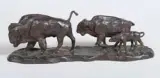 Charles Russell, Nature’s Cattle, Bronze, Calif Art Bronze Foundry LA