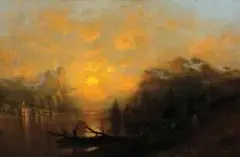 Hamilton Hamilton, Sunset, Oil on canvas