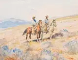Two Cowboys by Edward Borein, Watercolor, sold Apr 2017