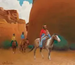 Gerard Curtis Delano, In the Shadows of the Canyon, Oil on board