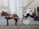 Dean Mitchell, Urban Carriage Ride, Watercolor