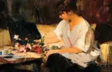Richard Schmid, Jacque’s Roses, Oil on canvas
