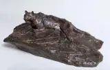 Bob Kuhn, Cougar on Rock, Bronze, cast number 14/20