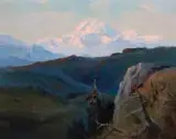 Mountain Landscape by Sydney Laurence, Oil on board, sold Apr 2017