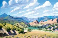 Louisa McElwain, Chimayo Badlands, Oil on canvas