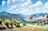 Louisa McElwain, Chimayo Badlands, Oil on canvas
