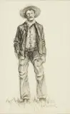 Joe Beeler, An Open Range Cowboy, Graphite