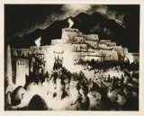 Gene Kloss, Christmas Eve – Taos Pueblo, Dry point Etching