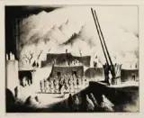 Gene Kloss, Song of Creation 1949, Dry point Etching, edition 59/75