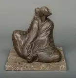 Rc Gorman, Seated Woman, Bronze, cast number AP