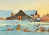 David Halbach, The Blacksmith, Watercolor