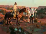 Getting Ready by James Reynolds, Oil on canvas, sold Apr 2018