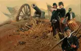 Don Prechtel, Advance On Brawner Farm, Oil on board