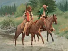 Steve Devenyns, Mountain Men, Oil on board