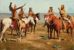 David Mann, Delicate Negotiation, Watercolor
