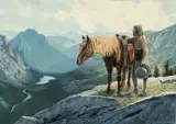 David Wright, Lure of the Mountain, Oil on board