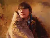 Don Crowley, The Buffalo Robe, Oil on board