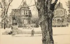 Paul Calle, Victorian Houses, Graphite