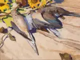 Len Chmiel, Of September Fields, Oil on board