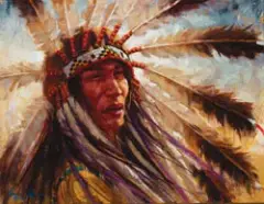 James Ayers, Lakota Strength, Oil on canvas