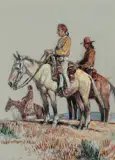 Nick Eggenhofer, The Navajo Riders, Gouache