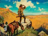 Frank B. Hoffman, Pawnee Bill, Oil on board